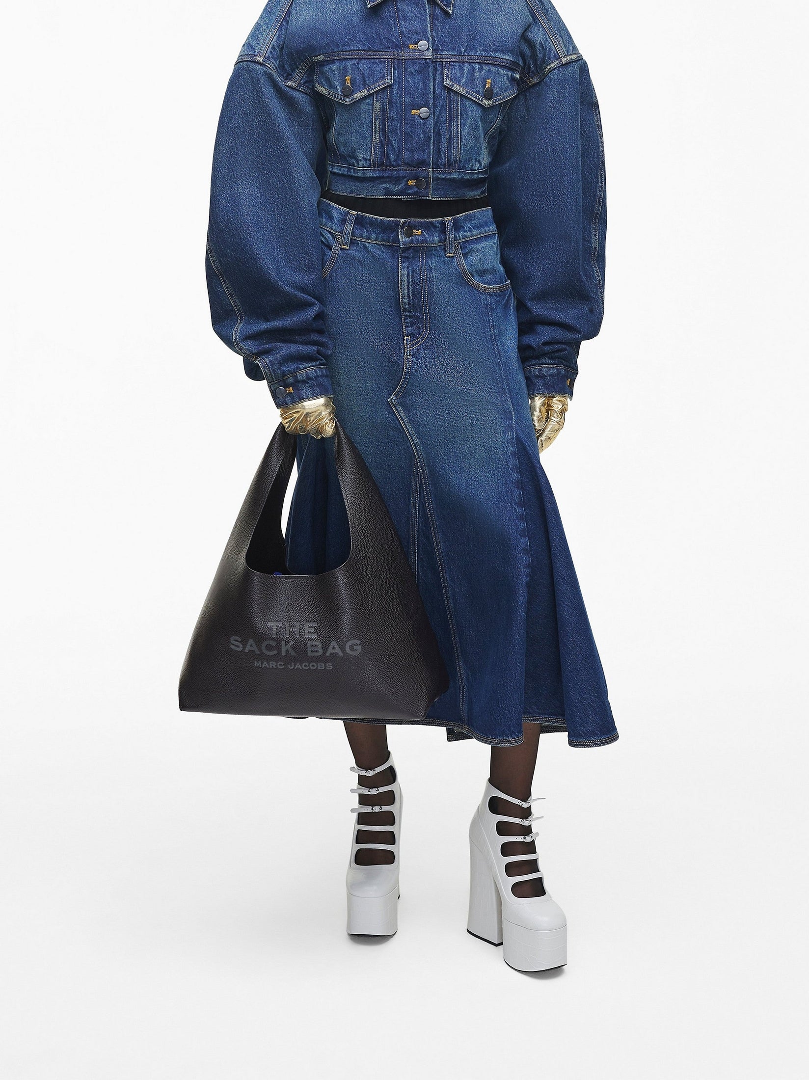The leather sack bag