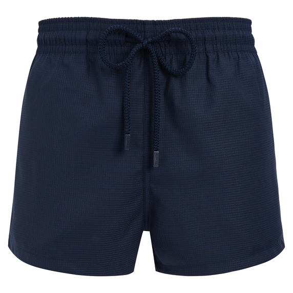 Men Short Merino Wool Swimwear Micro Carreaux - Vilebrequin x The Woolmark Company