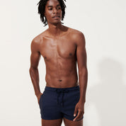 Men Short Merino Wool Swimwear Micro Carreaux - Vilebrequin x The Woolmark Company
