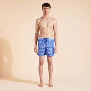 Men Swim Shorts Flocked Aquarium