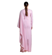 Crepe braided waisted maxi dress