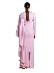 Crepe braided waisted maxi dress
