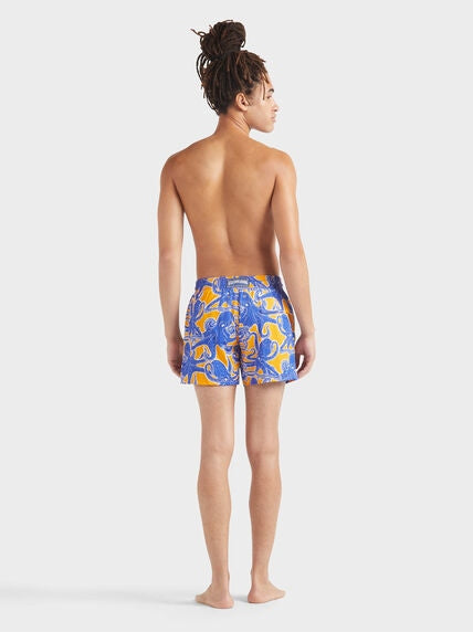 Men stretch short swim shorts poulpes