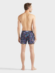 Men stretch short swim shorts disco stars