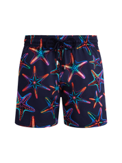 Men stretch short swim shorts disco stars