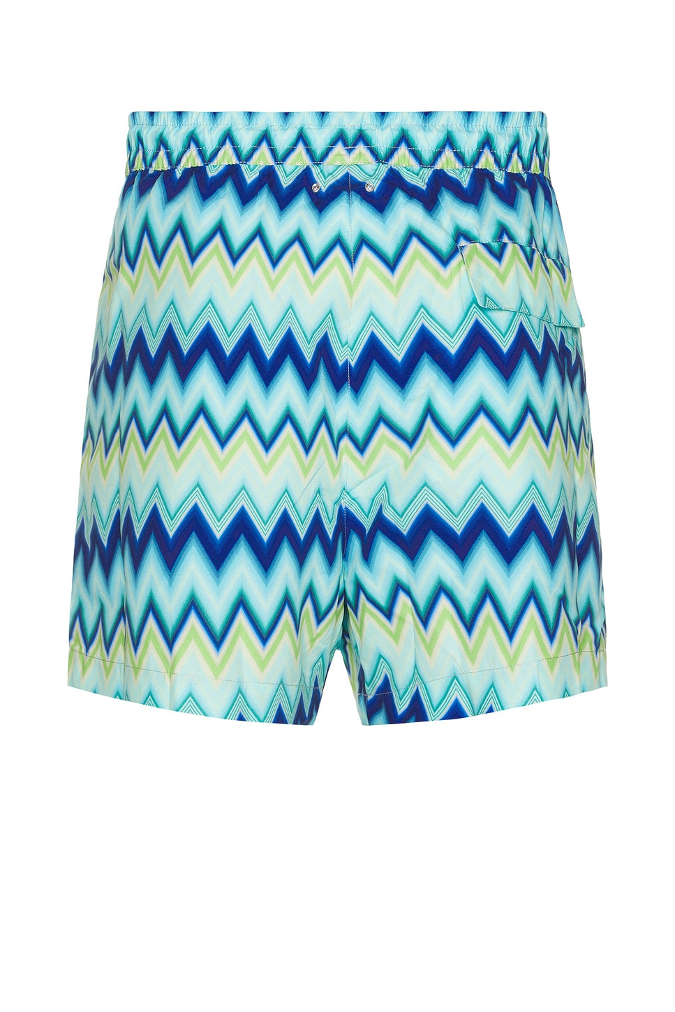 Nylon swimsuit with zigzag print