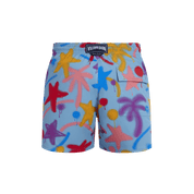Men Stretch Short Swim Shorts Spray Paint - VBQ x Palm Angels