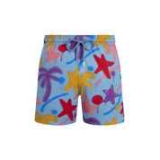 Men Stretch Short Swim Shorts Spray Paint - VBQ x Palm Angels