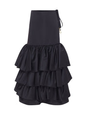 Raven ruffle skirt