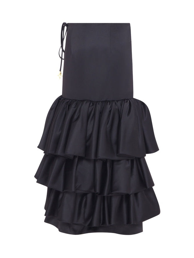 Raven ruffle skirt