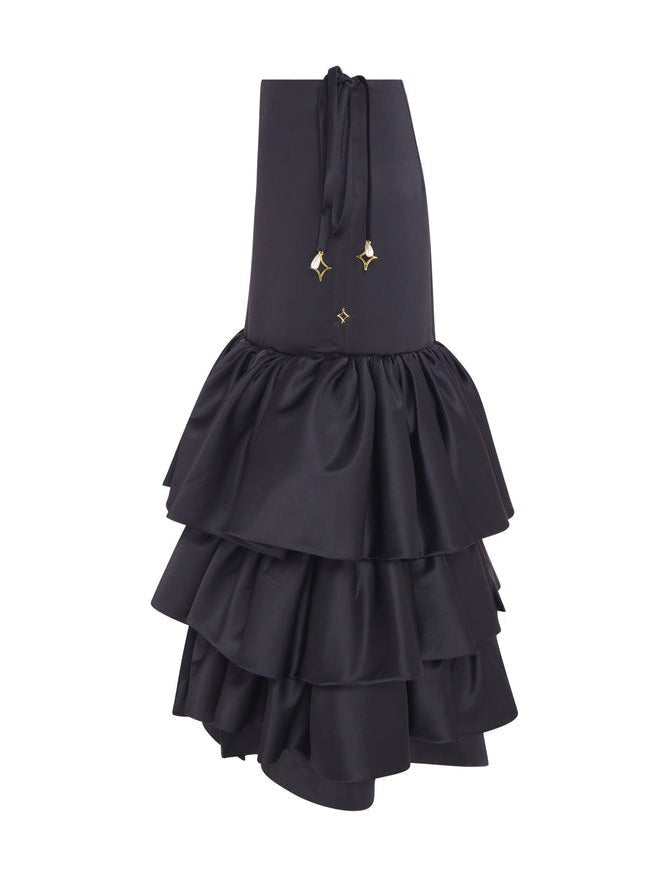 Raven ruffle skirt
