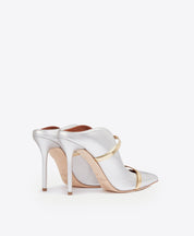 Maureen 100 Silver & Gold Leather Mules