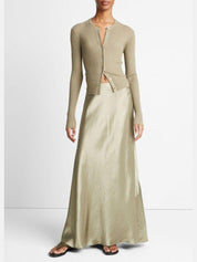 Satin maxi skirt
