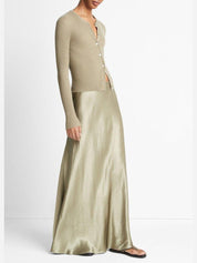 Satin maxi skirt