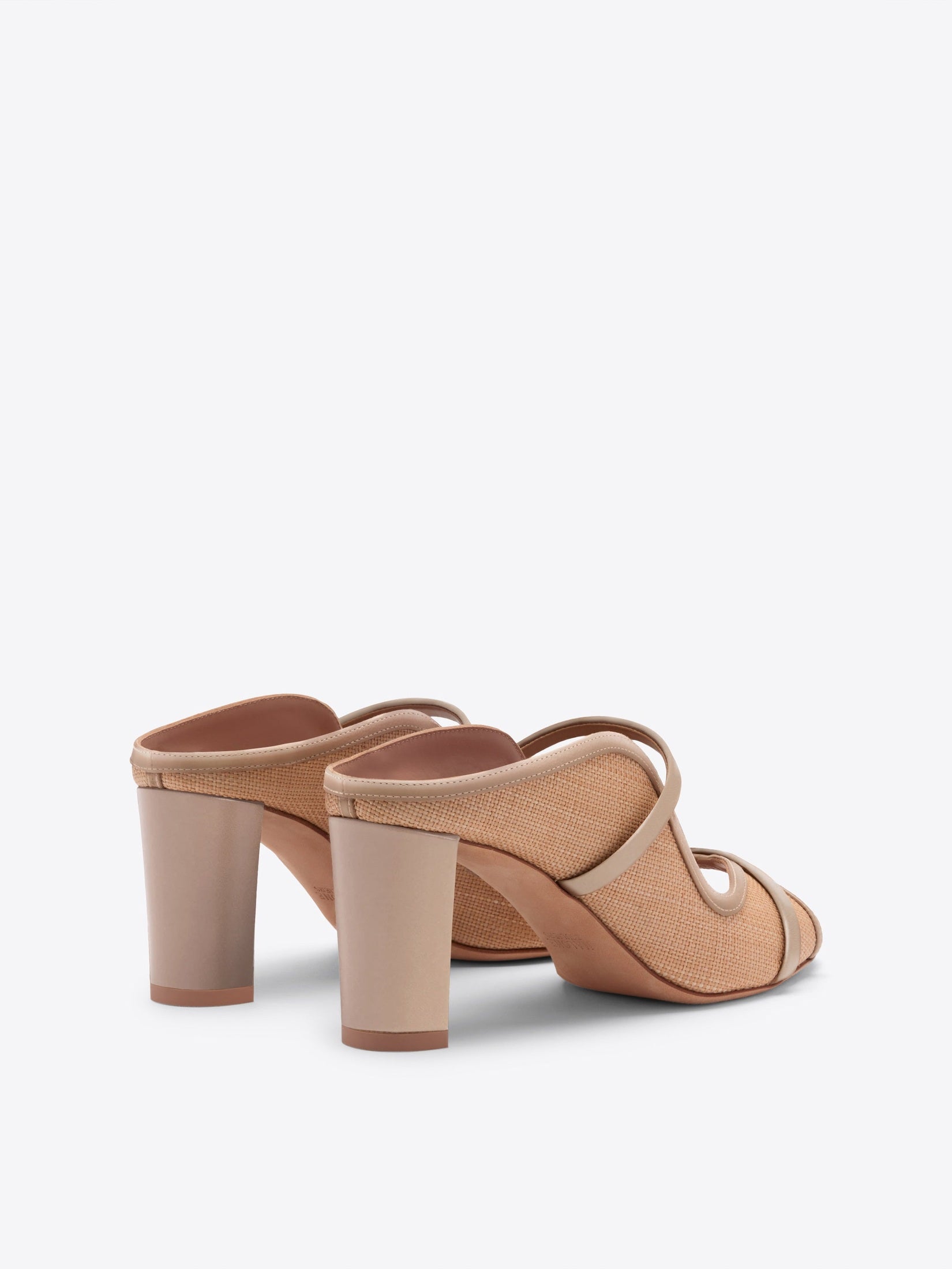 Norah 70 beige raffia heeled sandals