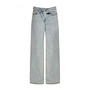 Offset Fly Baggy Denim – Light Blue