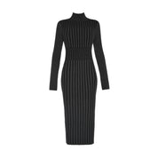 HIGH NECK KNITTED DRESS