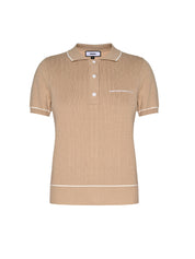 1886 knitted beige polo
