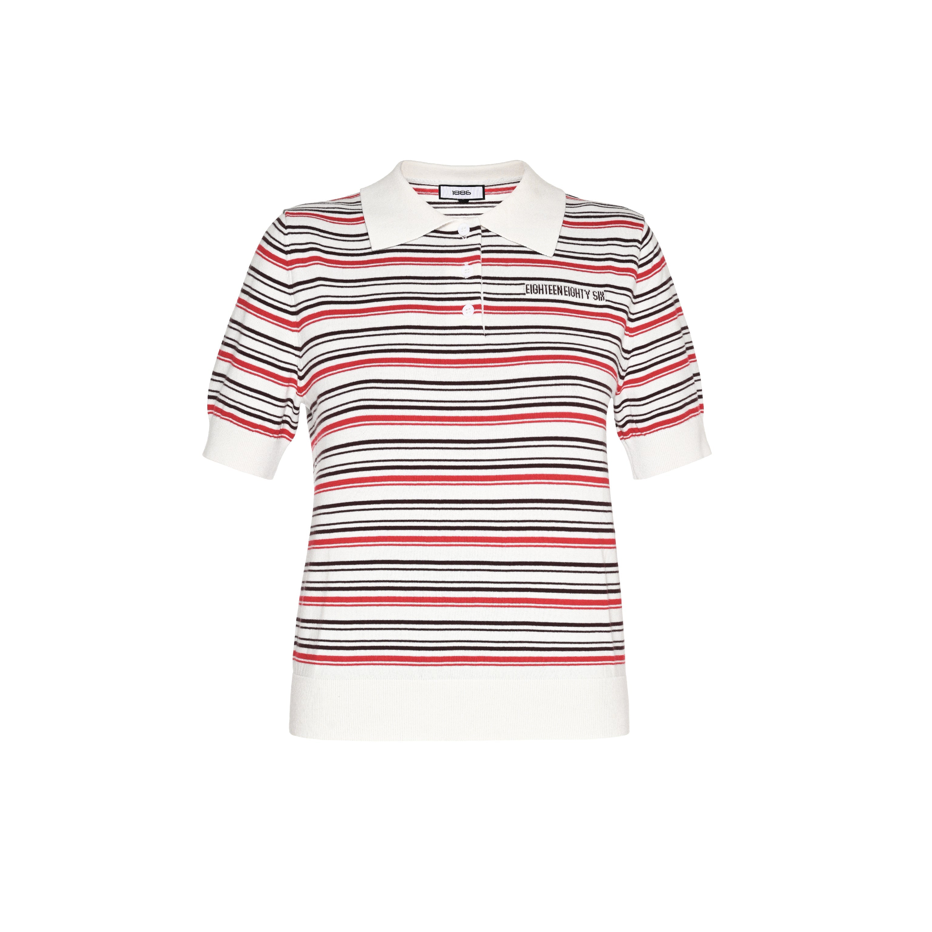 1886 KNITTED STRIPPED POLO