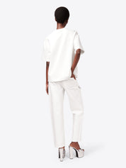 Crystal slit jean
