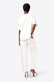 CRYSTAL HEART CUTOUT RELAXED T-SHIRT