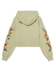 Bookish Flowers Crop Hoodie