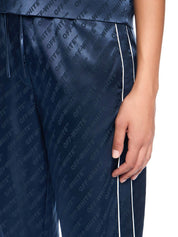 Jacquard satin pajama pants