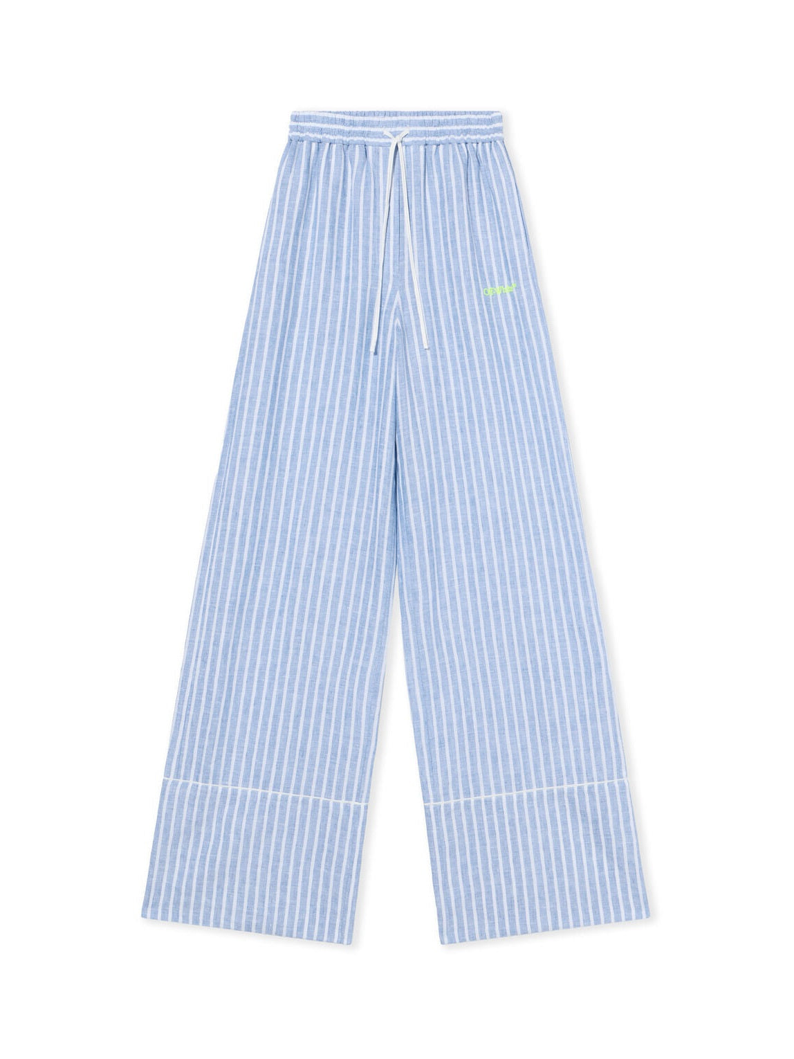 Striped wide-leg pants