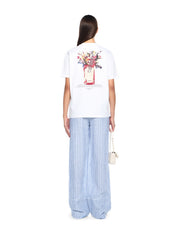 Striped wide-leg pants