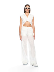 Off stamp wide-leg pants