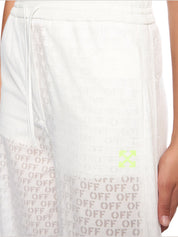 Off stamp wide-leg pants