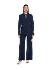 Gabardine tailoring cargo trousers