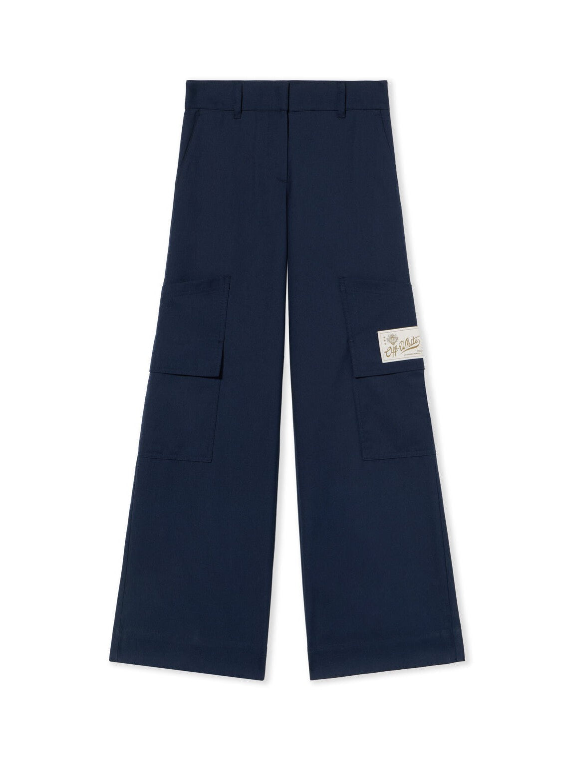Gabardine tailoring cargo trousers