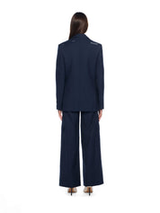 Gabardine tailoring cargo trousers