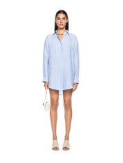 Striped over shirt dress