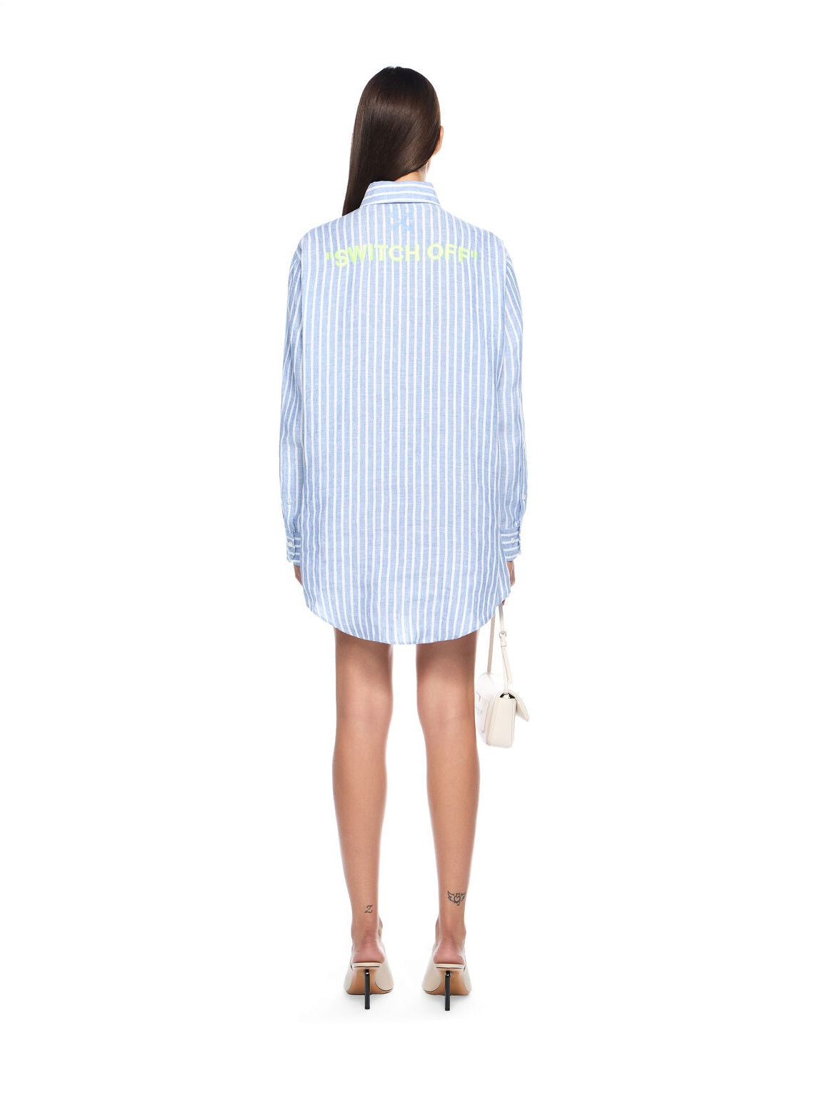 Striped over shirt dress
