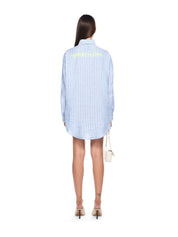 Striped over shirt dress