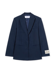 Gabardine label tomboy blazer