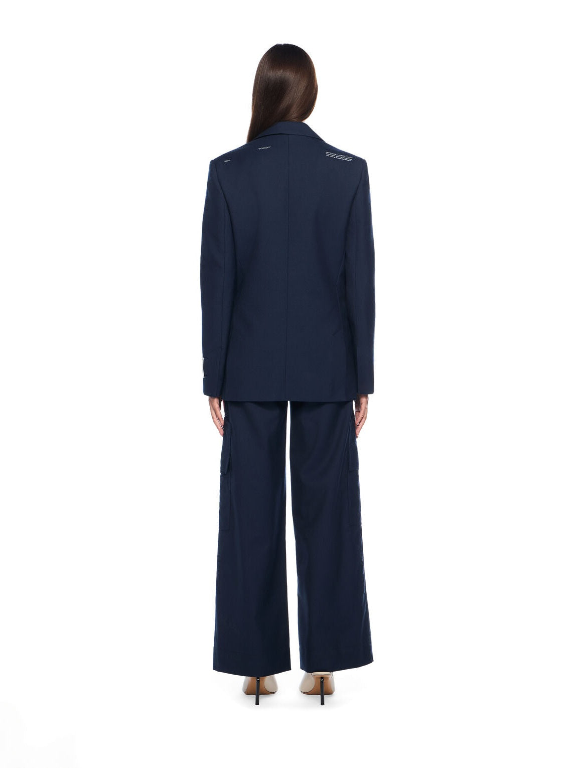 Gabardine label tomboy blazer