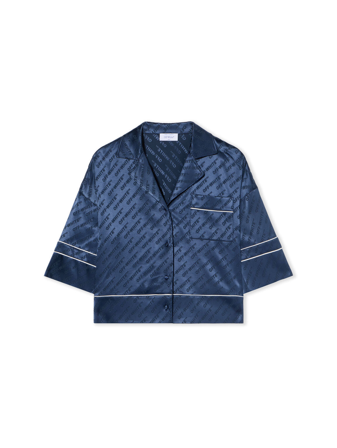 Jacquard Satin Pajama Shirt