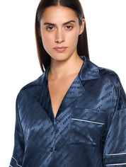 Jacquard Satin Pajama Shirt