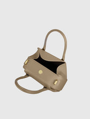 Oyster mini duffle pebble grain leather clay