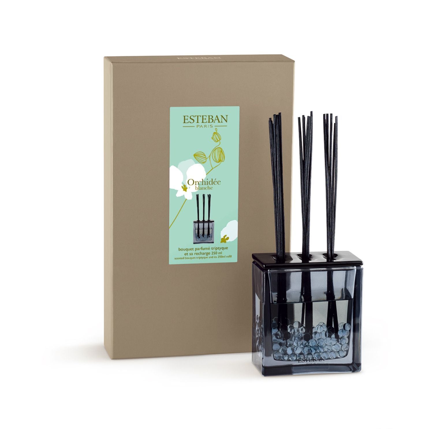 SCENTED BOUQUET TRIPTYQUE AND ITS 250 ML REFILL - AZURE GREY