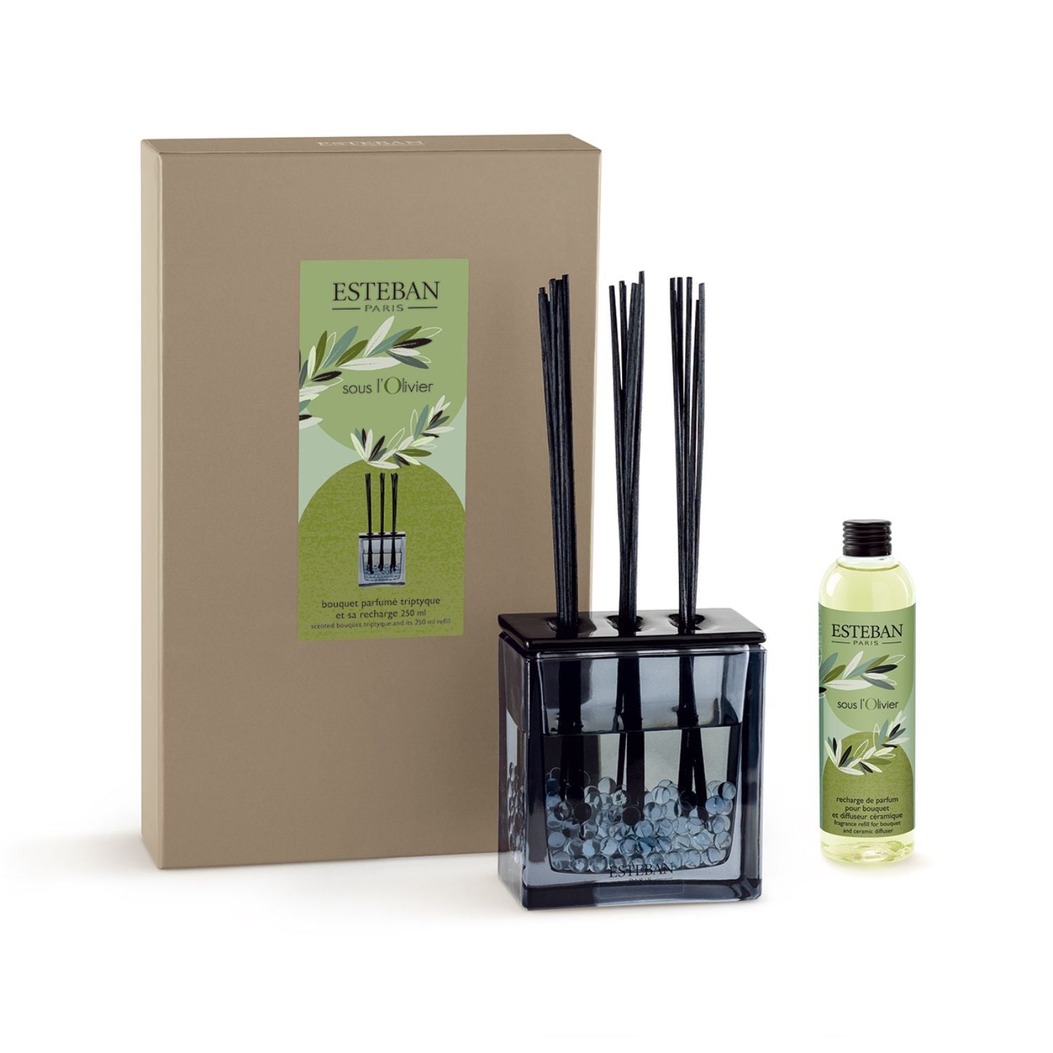 SCENTED BOUQUET TRIPTYQUE AND ITS 250 ML REFILL - MOKA EDITI