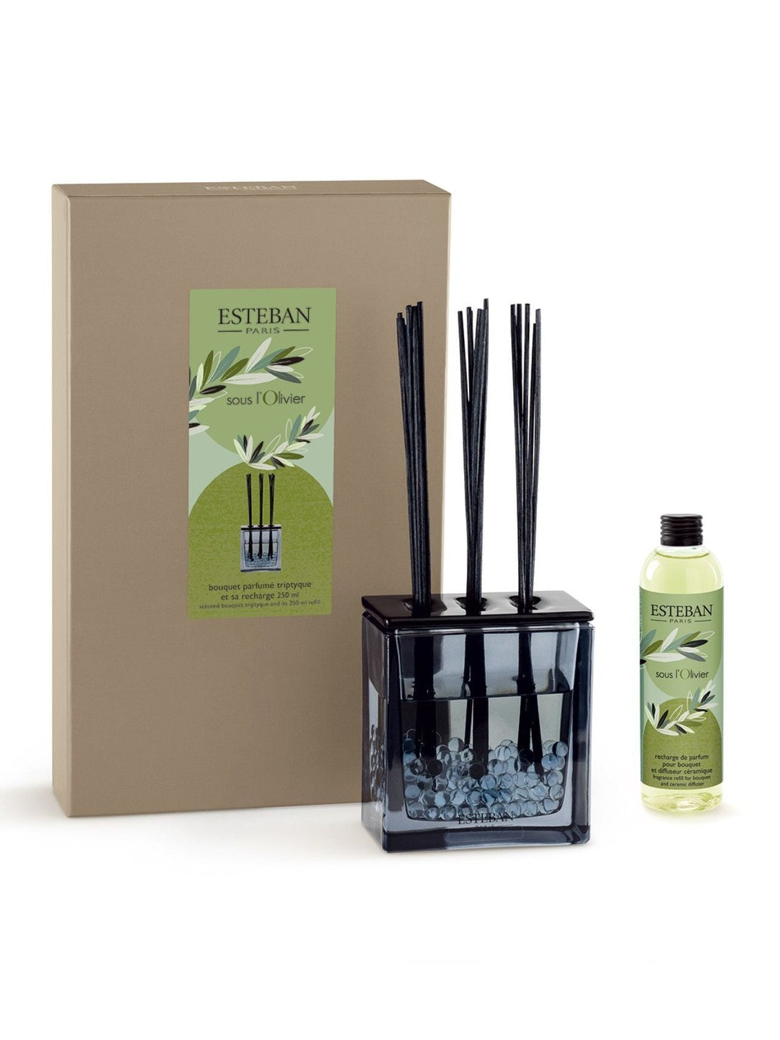 Scented bouquet triptyque and its 250 ml refill - moka editi