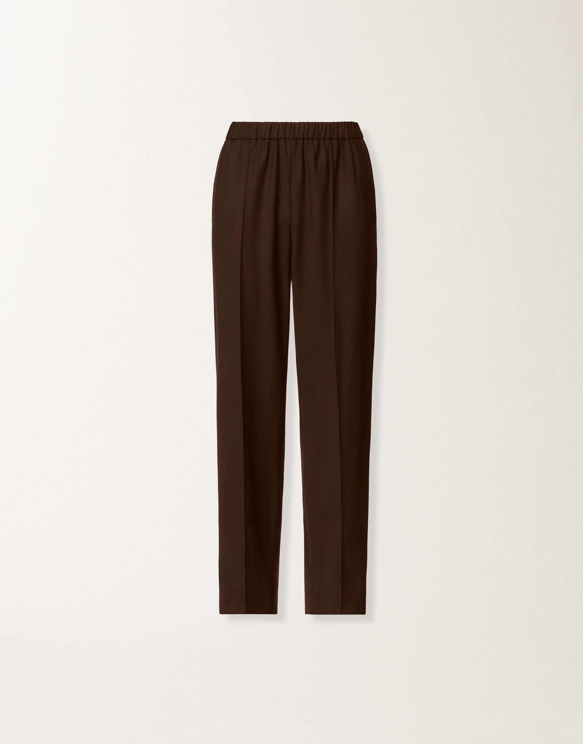 BISTRETCH WOOL JOGGING TROUSERS WITH FILO DIAMANTE
