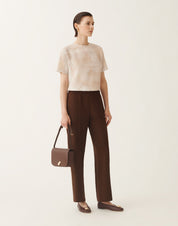 BISTRETCH WOOL JOGGING TROUSERS WITH FILO DIAMANTE