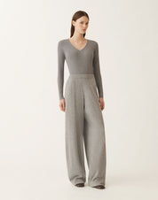 PLATINUM WIDE JOGGING TROUSERS WITH FILO DIAMANTE LOOP