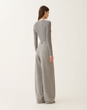 PLATINUM WIDE JOGGING TROUSERS WITH FILO DIAMANTE LOOP