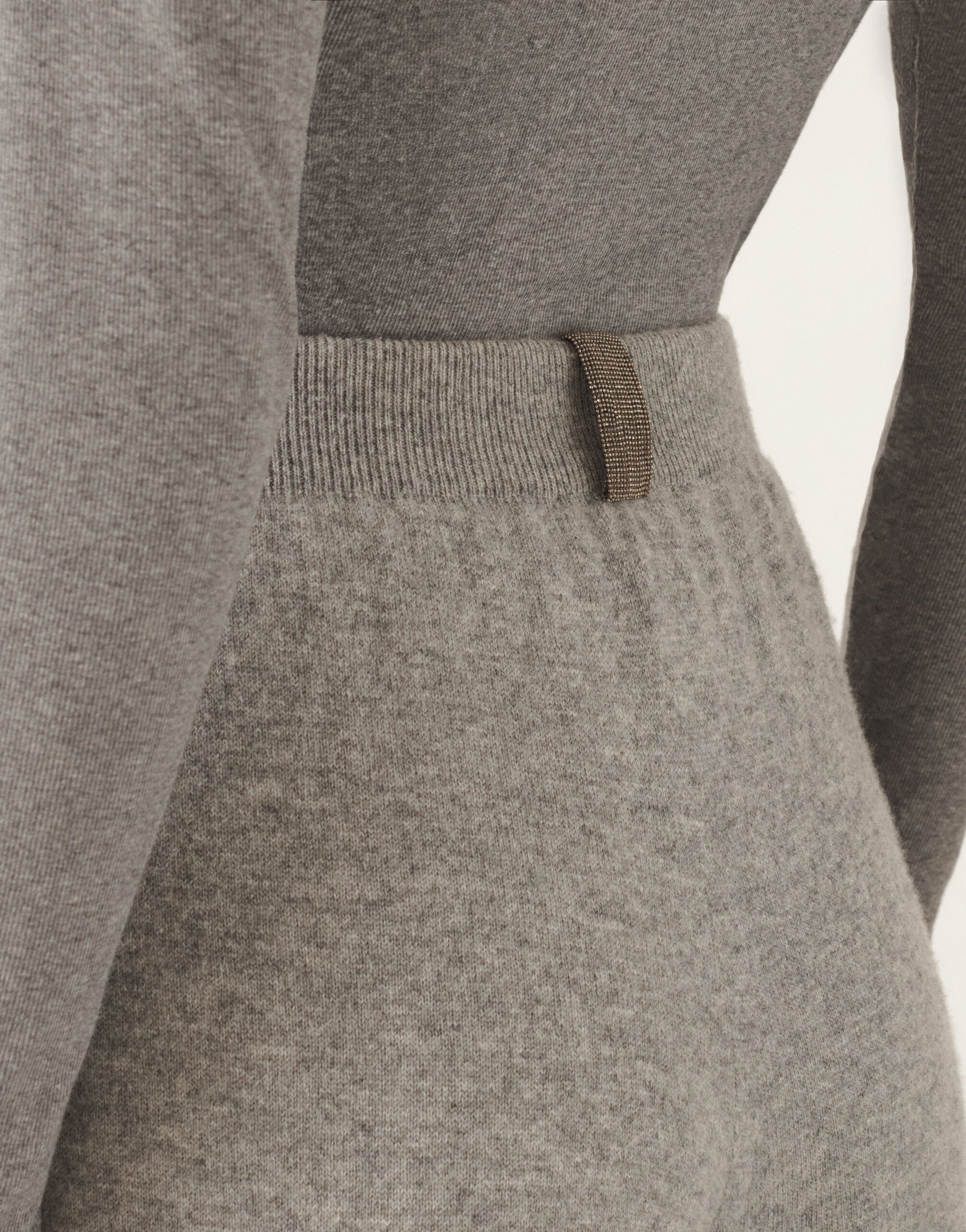 PLATINUM WIDE JOGGING TROUSERS WITH FILO DIAMANTE LOOP